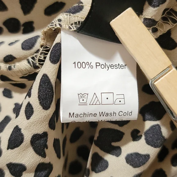 🔥 SALE LEOPARD ANIMAL PRINT SHEER GAUZE PEPLUM FLOATY FLARED MINI SKIRT XXL - Picture 8 of 12